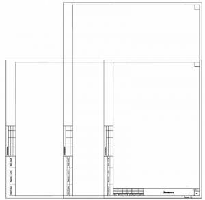 Форматы со штампом для строительных чертежей изделий и конструкций второй и последующие листы